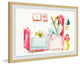 "Reading with the Cat" Framed Painting Print, 18"x12"