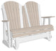 Poly Adirondack Glider, Birch & White, 4 Foot, Standard