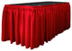 LA Linen Polyester Poplin Table Skirt, Red, 252"x29"