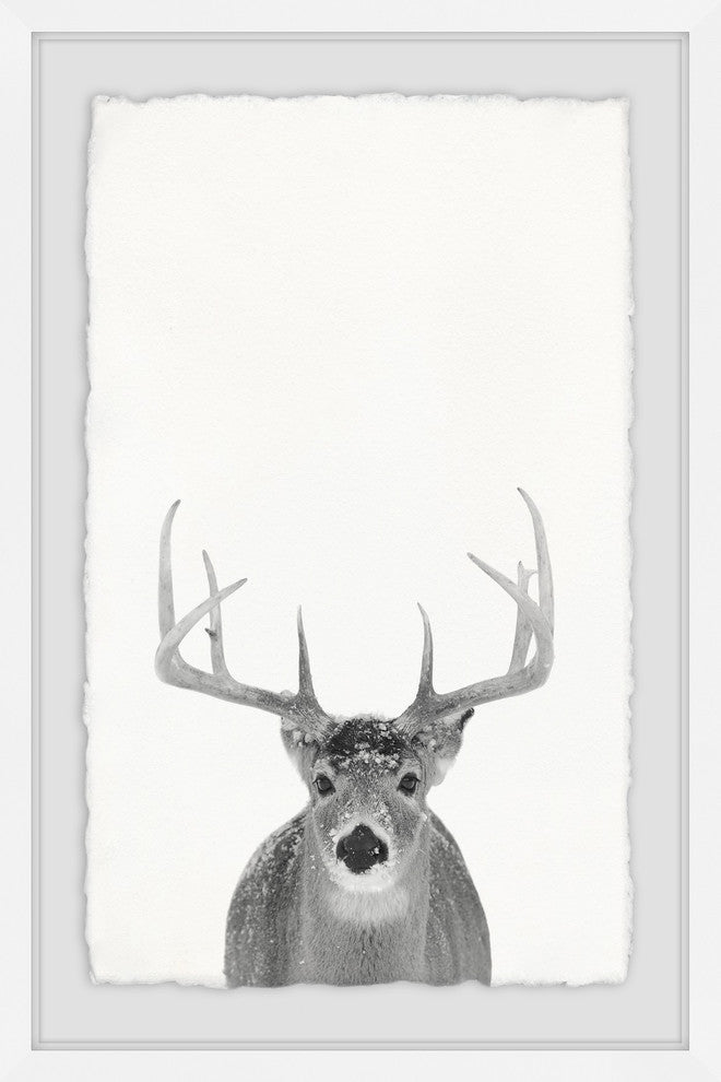 "Gray Deer" Framed Painting Print, 30"x45"