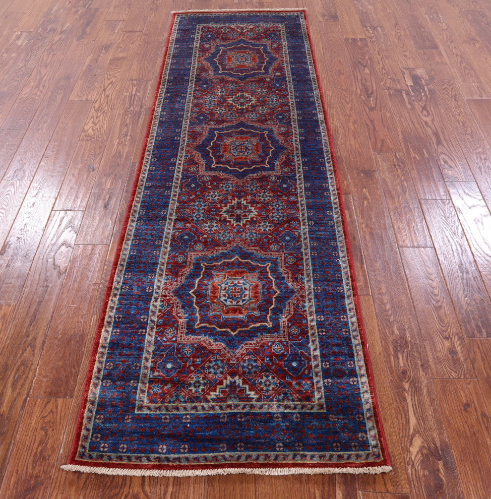 Runner Mamluk Hand Knotted Rug 2' 8" X 8' 7" - Q12287