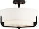 Nuvo Frankie 3-Lights Aged Bronze Semi Flush Light