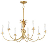 Maxim 2888 Paloma 8 Light 36"W Taper Candle Style Chandelier - Gold Leaf