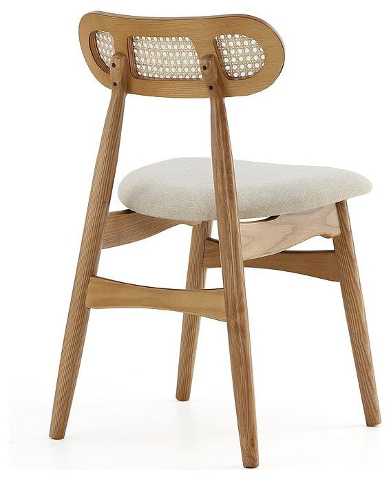 Manhattan Comfort Colbert Dining Chair, Nature, Set of 4