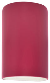 Ambiance Small Cylinder Outdoor Wall Sconce, Open, Cerise, LED