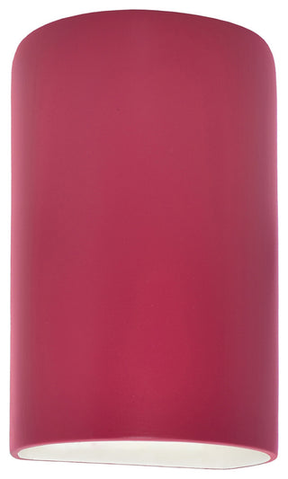 Ambiance Small Cylinder Outdoor Wall Sconce, Open, Cerise, LED