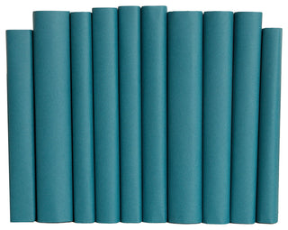 Decorative Books - Turquoise Paper Wrapped Book Bundle - 1 foot of Blue Books