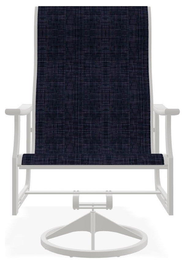St. Catherine Sling Outdoor Supreme Swivel Rocker, Moments Navy/Snow