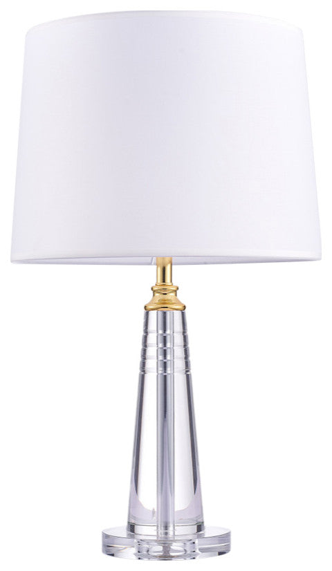 Pasargad Home Modus Collection Metal and Crystal Table Lamp Lights