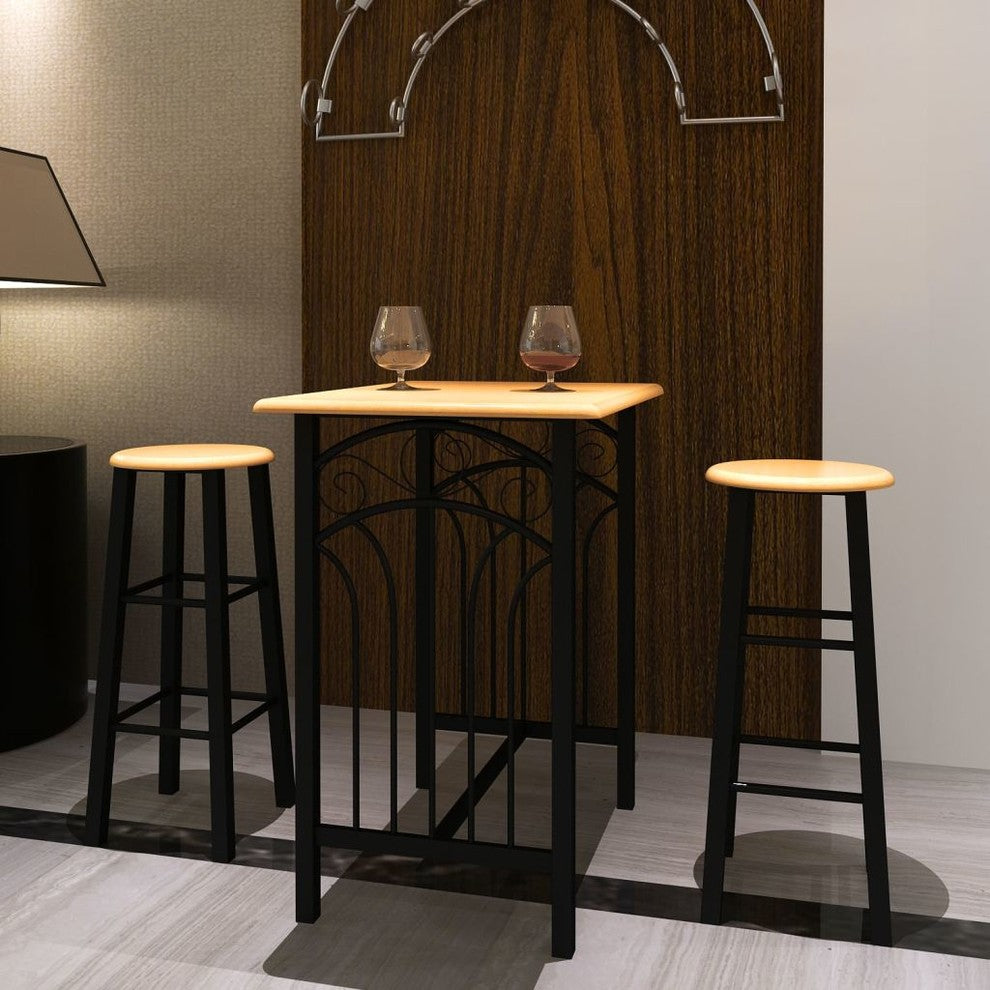 vidaXL Dining Set Table and Stool Kitchen Dining Bar Stool Dinner Table MDF