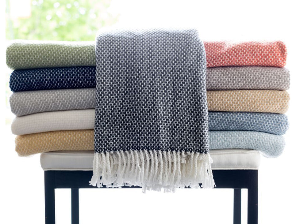 Soft Olive Green Links Pattern Throw Blanket