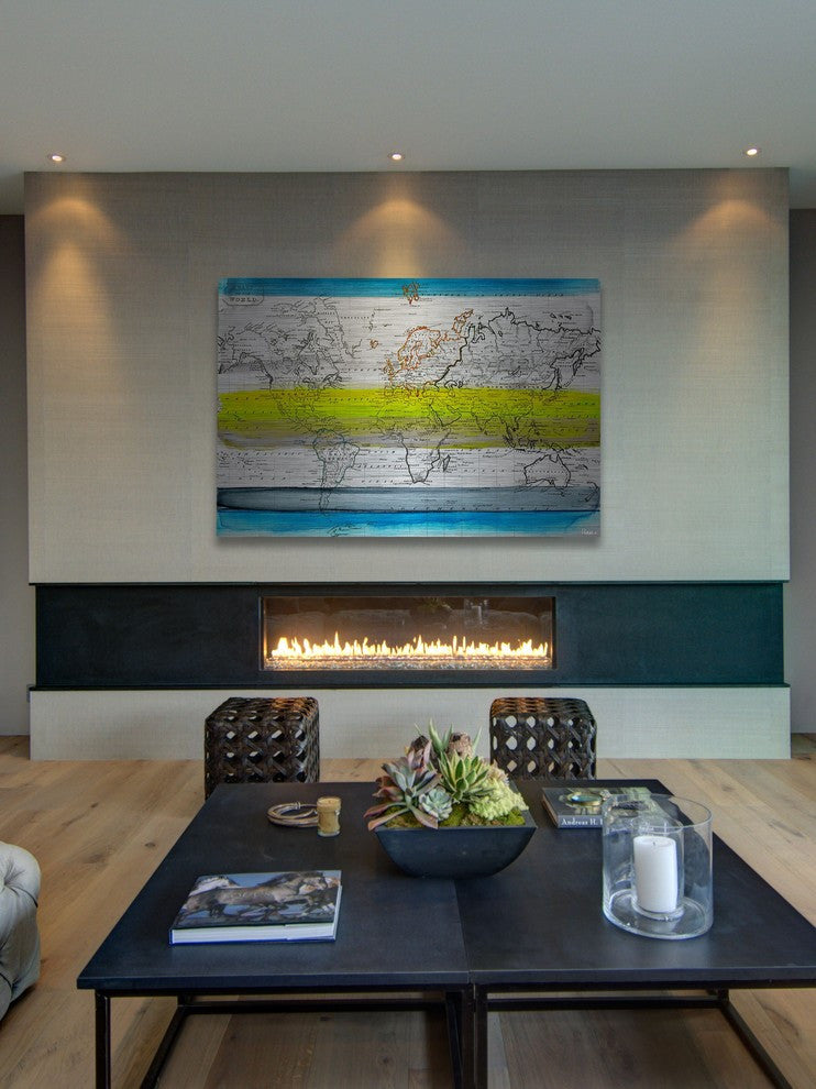 "Global Greeners" Print on Brushed Aluminum, 36"x24"