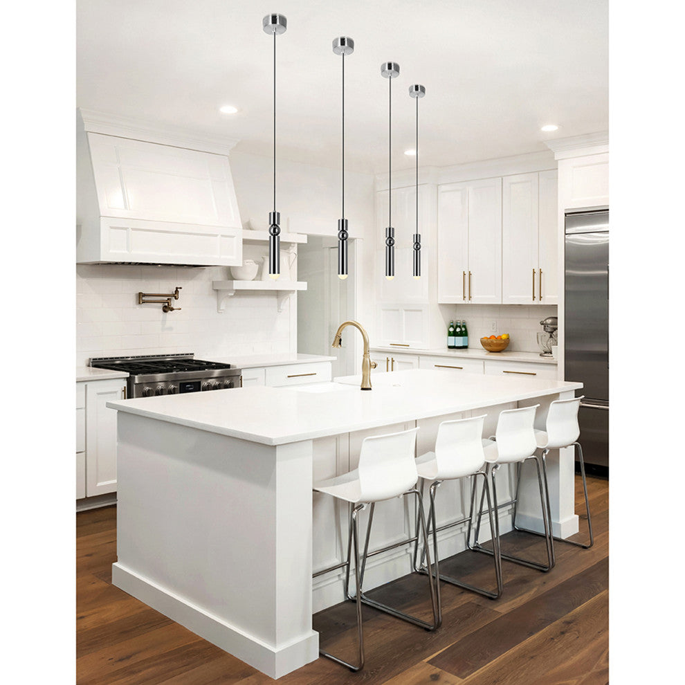 Chime LED Mini Pendant With Polished Nickel Finish