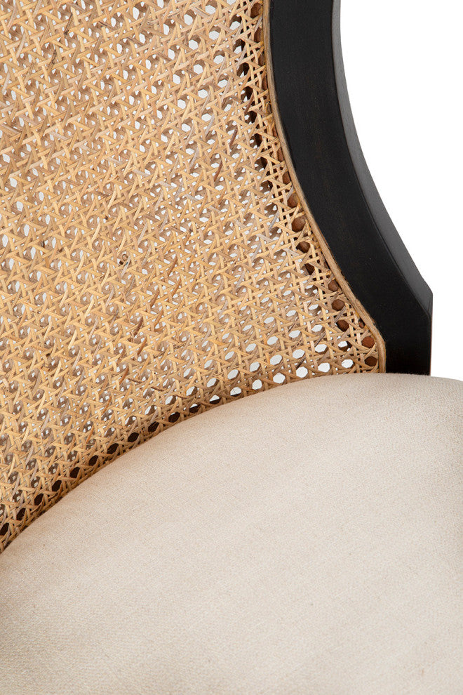 Adrina Mahogany Side Chair, Black