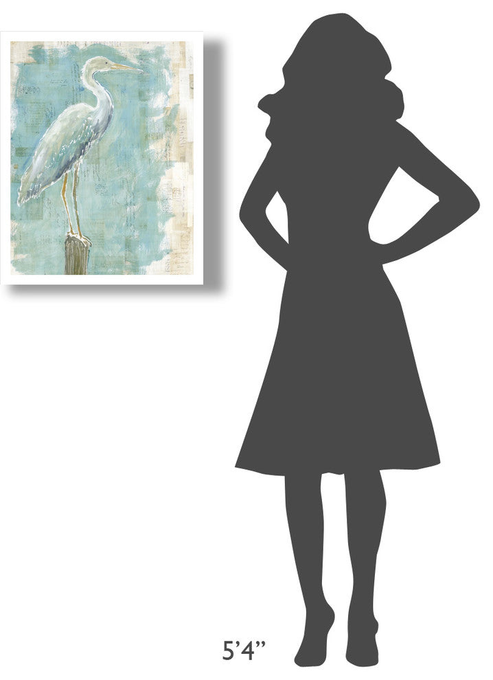 "Coastal Egret I working" Digital Paper Print by Sue Schlabach, 22"x26"