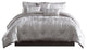Benzara BM246990 6 Piece Twin Comforter Set With Shimmering Appeal, Silver