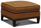 Metropole 100% Top Grain Pull Up Leather Mid-century Ottoman