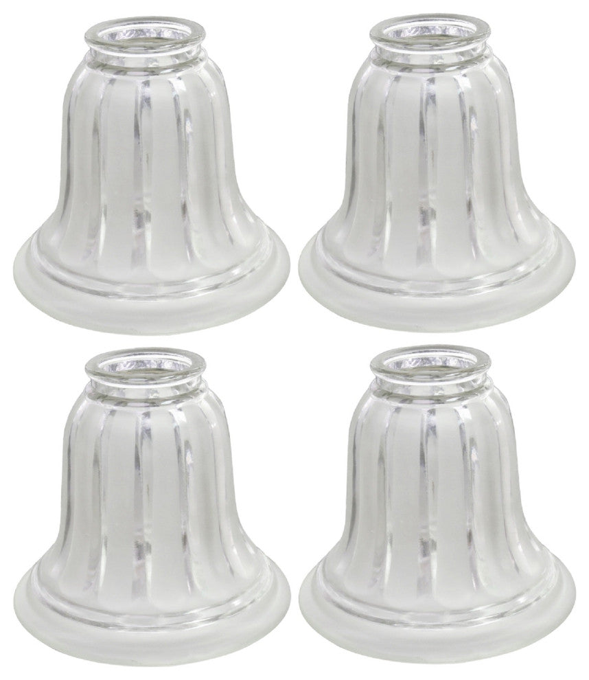 23082-4 Replacement Clear & Sandblasted Ceiling Fan Glsss Shade, 4 Pack.