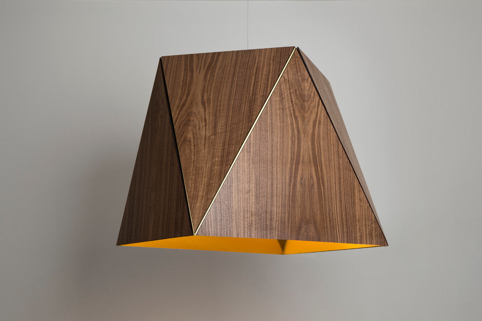 Calx 36 - Pendant, Dark Stained Walnut, Rose Gold, Rose Gold