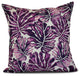 16x16", Palm Leaves, Floral Print Outdoor Pillow, Purple