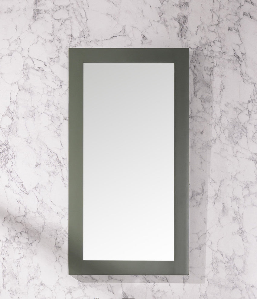 16" Pewter Green Mirror