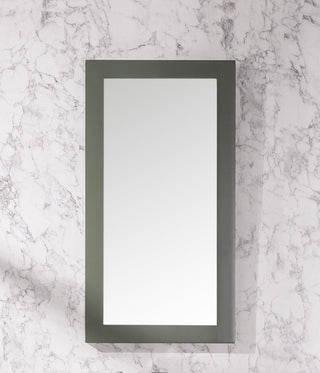 16" Pewter Green Mirror
