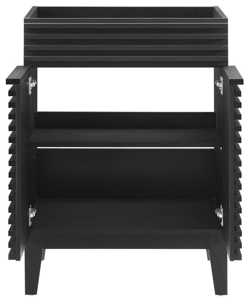 Render Bathroom Vanity Cabinet, Sink Basin Not Included, Black