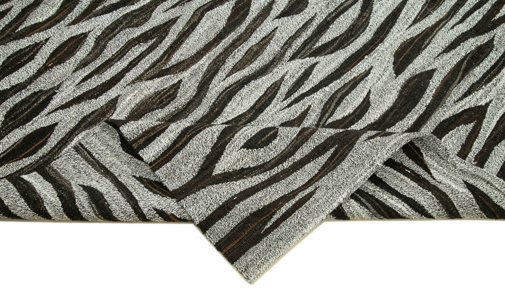Rug N Carpet - Handmade Turkish 8' 2'' x 10' 1'' Modern Design Wool Kilim Rug