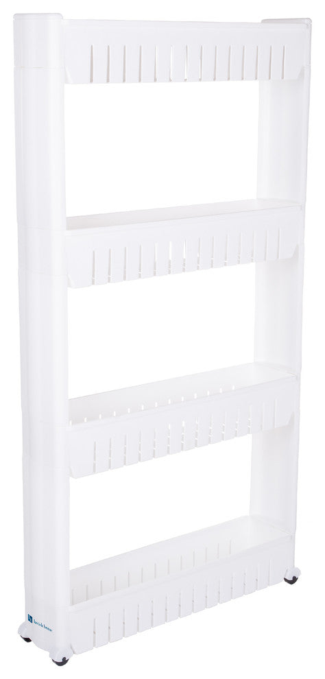 Slim Slide Out Storage Cart with Wheels by Lavish Home, 4-Tier