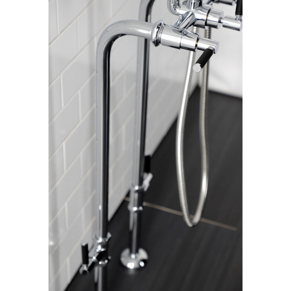 CCK8101DKL Freestanding Tub Faucet With Supply Line, Stop Valve, Polished Chrome