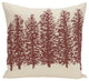 Through The Woods Flower Print Pillow, Brown, 16"x16"