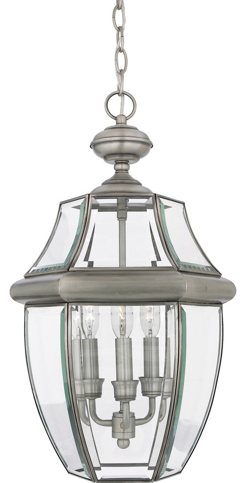 Quoizel NY1179P Three Light Outdoor Hanging Lantern Newbury Pewter