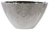 Stoneware Elliptical Tapered Vase, Silver