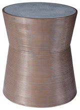 Kono Side Table, Resin, Bronze Finish, Concrete Composite Top