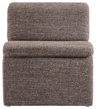 Dune Boucle Upholstered Armless Accent Chair, Antique