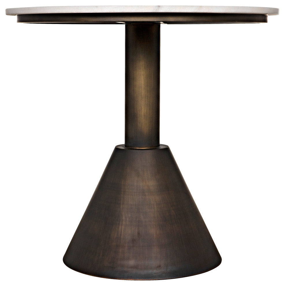 Joseph Side Table, Aged Brass