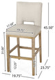 Kiara Contemporary Upholstered 31" Barstools, Set of 2, Wheat/Weathered Natural