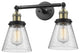 Franklin Restoration Small Cone 2 Light Bathroom Vanity Light, Black Antique