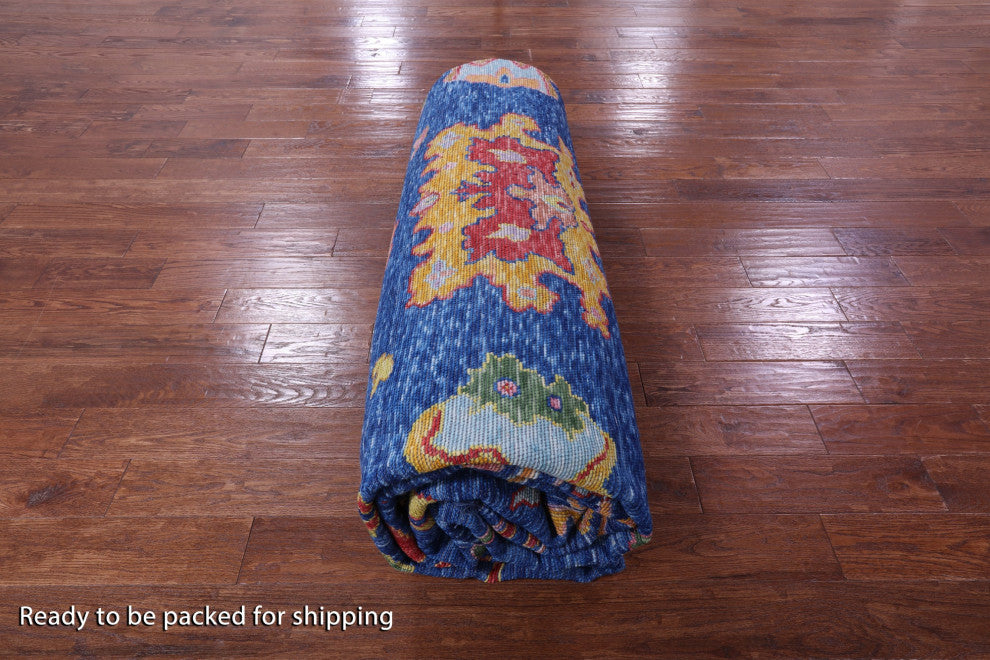 Handmade Turkish Oushak Wool Rug 12' 4" X 14' 8" - Q14770