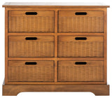 Safavieh Landers 6-Drawer Storage Unit, Honey