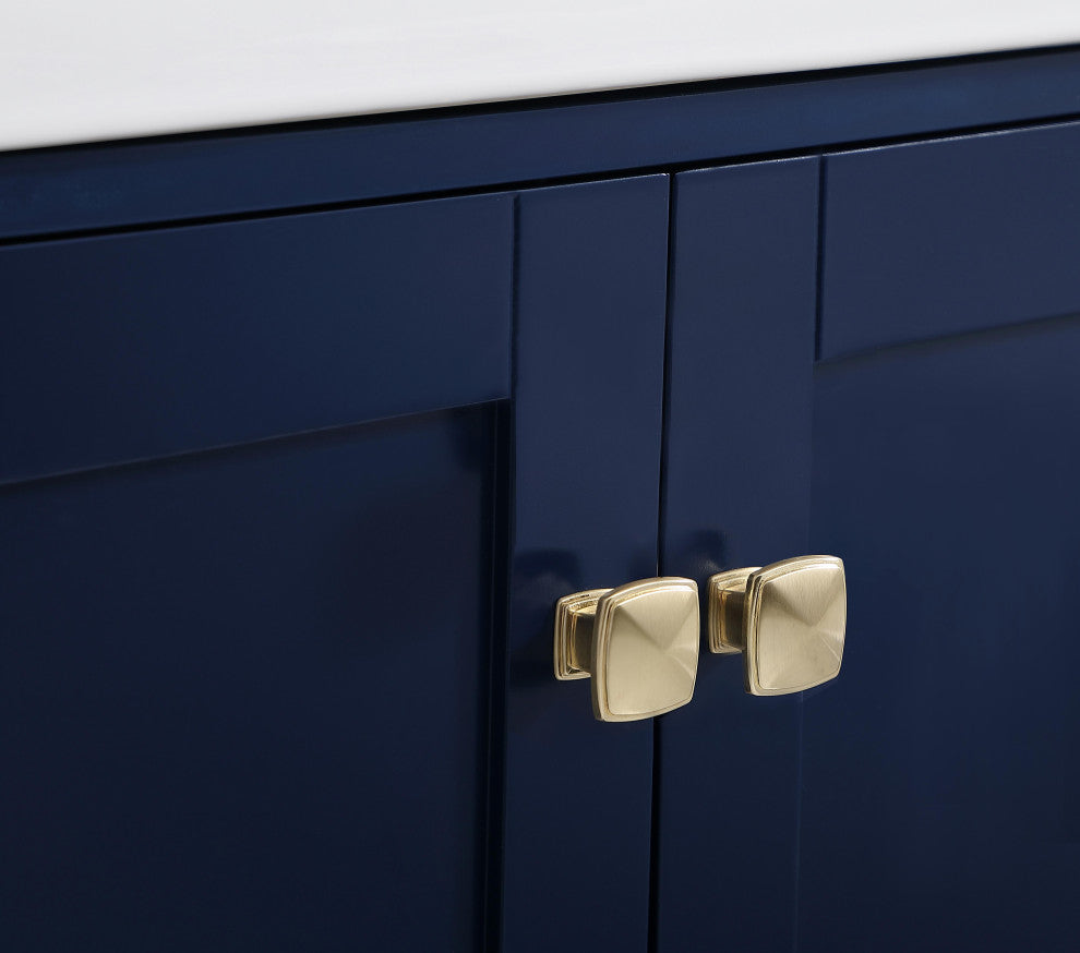 24" Single Bathroom Vanity Set, White, Blue, 24