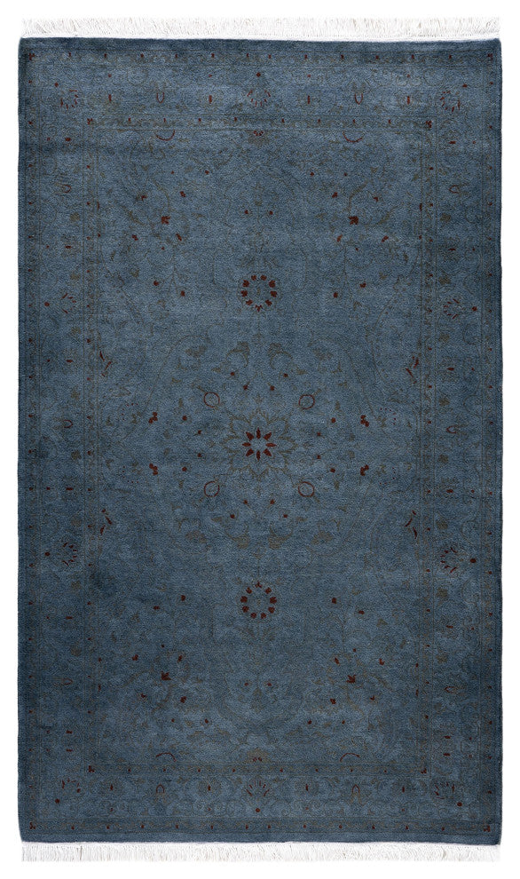 Overdyed One-of-a-Kind Hand-Knotted Area Rug Gray, 3' 2" x 5' 3"