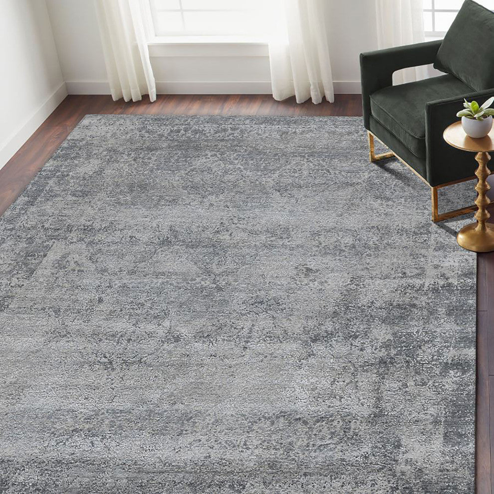 Zenith Pirie Area Rug, Gray, 9'x12', Abstract