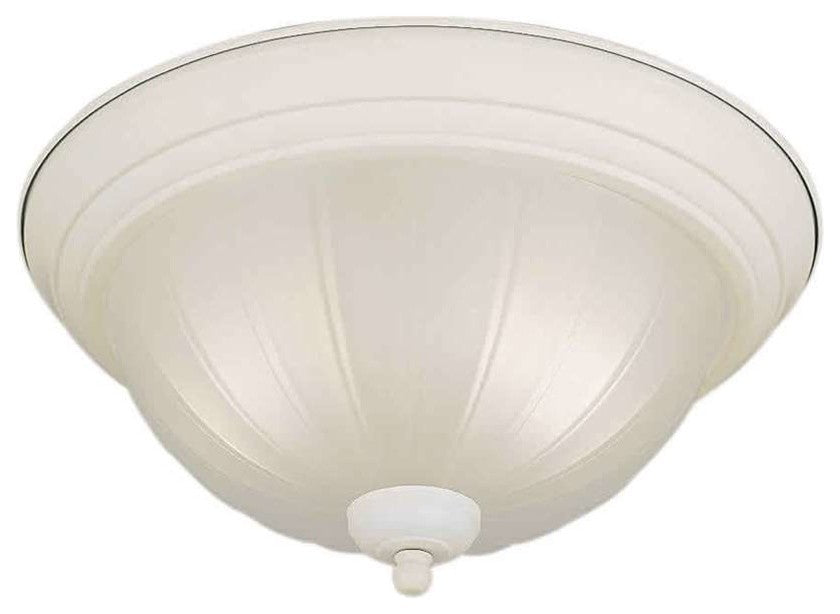 Forte Lighting 2 Light Flush Mount in White