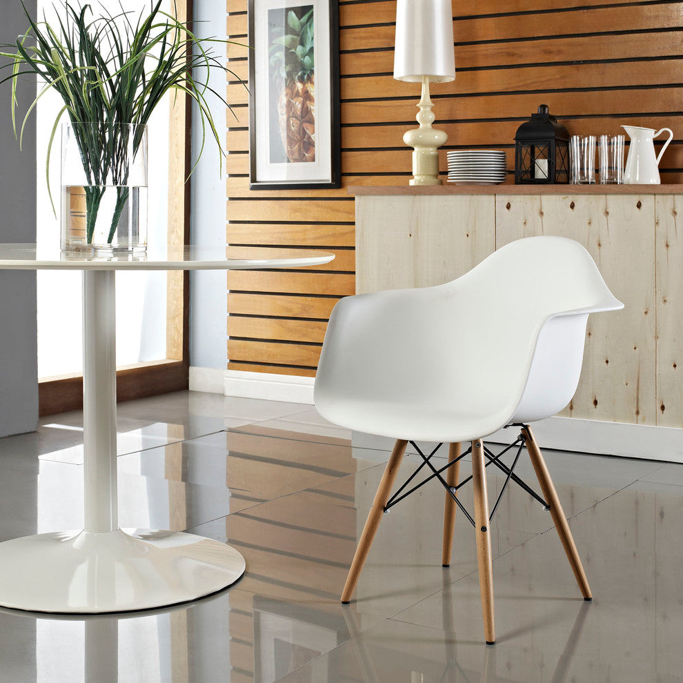 Modern Contemporary Kitchen Dining Armchair White