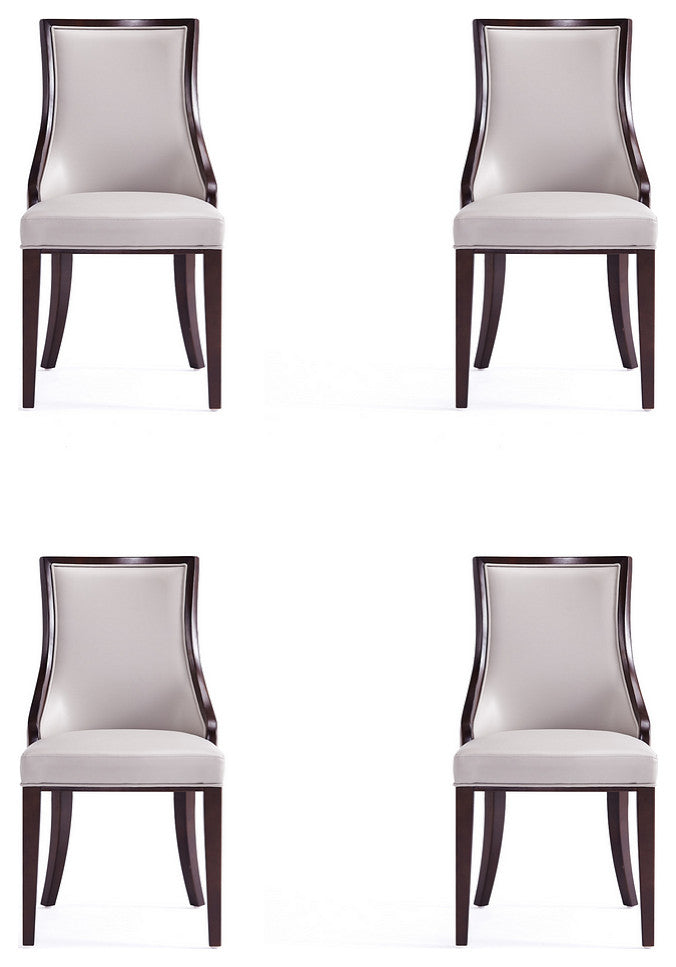 Manhattan Comfort Grand Dining Chairs, Light Gray, 4-Piece