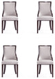 Manhattan Comfort Grand Dining Chairs, Light Gray, 4-Piece