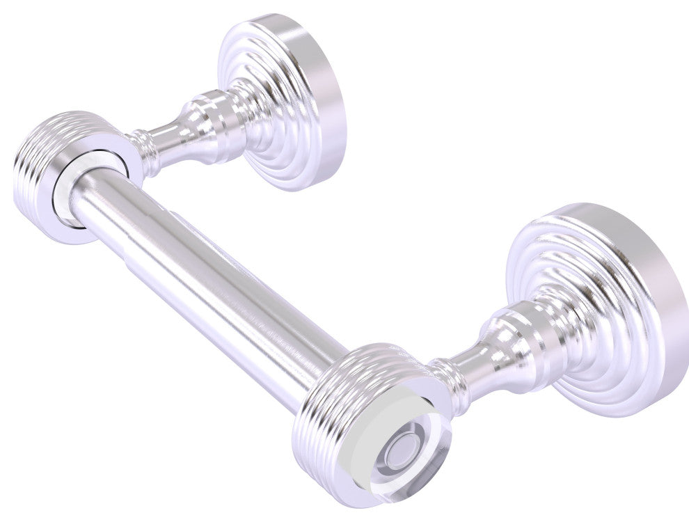 Pacific Grove 2-Post Toilet Paper Holder with Groovy Accents, Satin Chrome