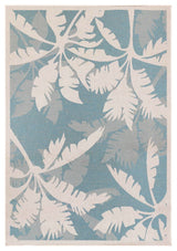 Couristan Monaco Coastal Floral Indoor/Outdoor Area Rug, Ivory-Turquoise, 5'3"x7