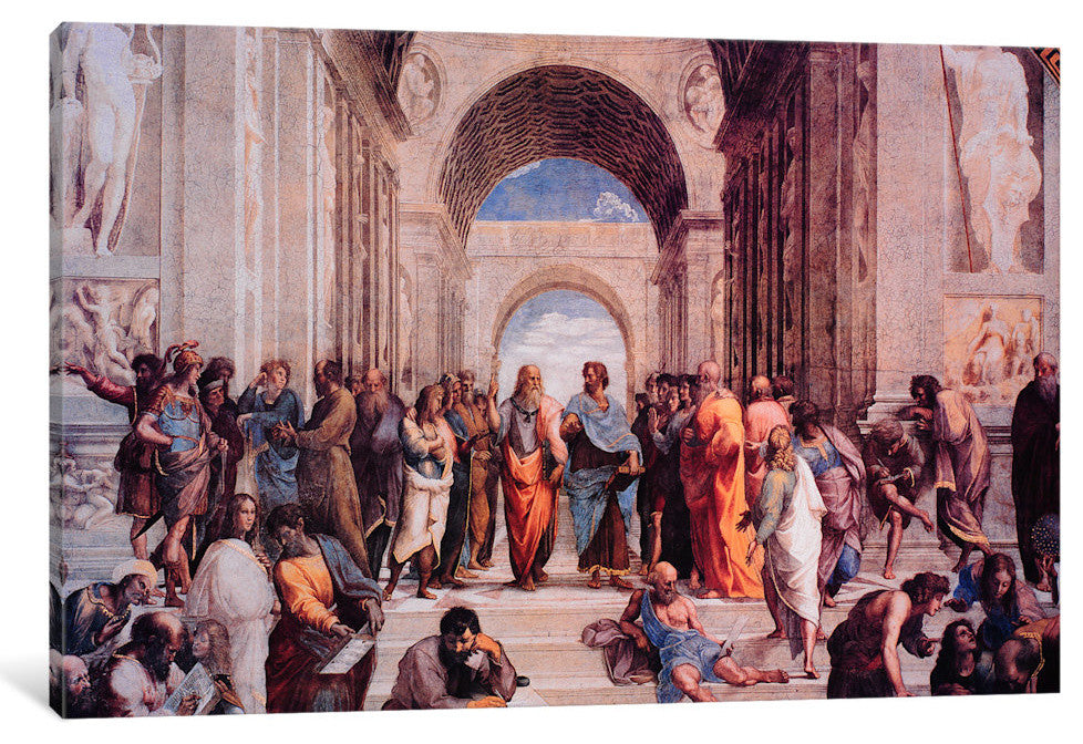 "School of Athens" by Raphael, 40x26x1.5"